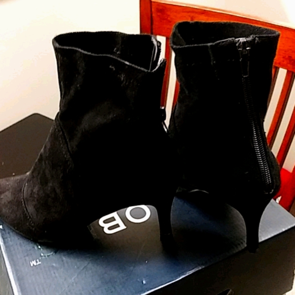 Black suede boots
